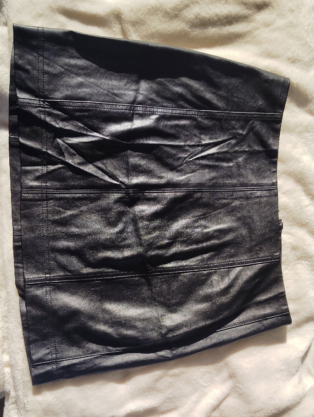 wild fable Black Faux Leather Mini Skirt 1251